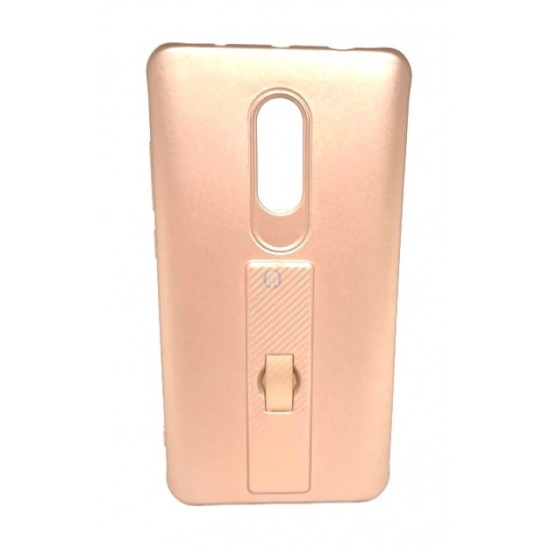 CAPA DE SILICONE MOTOMO COM ANEL DE DEDO PARA XIAOMI REDMI NOTE 5 PRIME DOURADO